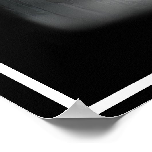 Halloween Graveyard Silhouette Poster (Ecke)