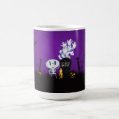 Halloween Graveyard Spooky Niedlich Skelett & Geis Kaffeetasse (Mittel)
