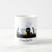 Halloween Graveyard Spooky Niedlich Skelett & Geis Kaffeetasse (Mittel)