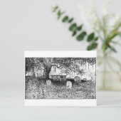 Halloween Graveyard Szene Postkarte (Stehend Vorderseite)