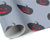 Halloween Gray Black Minimal Muster Geschenkpapier (Rolleneckpunkt)