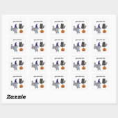Halloween Gray Poodle #1-3 Stickers (Blatt)