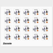 Halloween Gray Poodle #1-4 Stickers (Blatt)