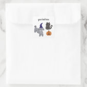 Halloween Gray Poodle #1-4 Stickers (Tasche)