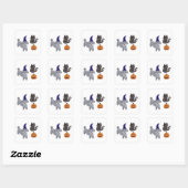 Halloween Gray Poodle #1 Stickers (Blatt)