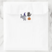 Halloween Gray Poodle #1 Stickers (Tasche)