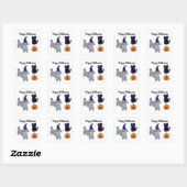 Halloween Gray Poodle #2-2 Stickers (Blatt)