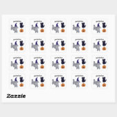 Halloween Gray Poodle #2-3 Stickers (Blatt)