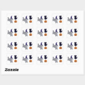 Halloween Gray Poodle #2 Stickers (Blatt)