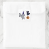 Halloween Gray Poodle #2 Stickers (Tasche)
