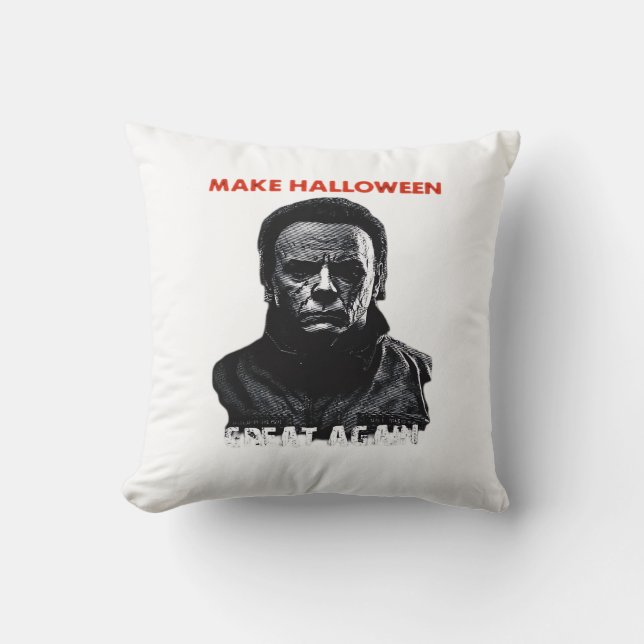 Halloween Great Again - Beängstigende Horror Hallo Kissen (Vorderseite)