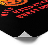 Halloween Great Again Classic - Retro Pumpkin Poster (Ecke)