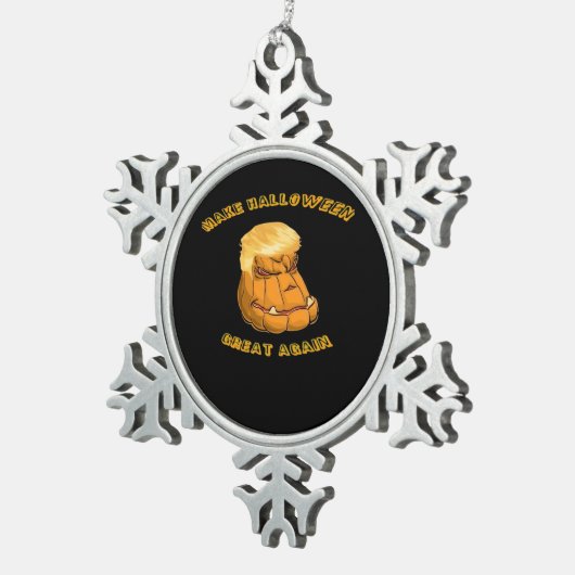 Halloween Great Again Classic - Sloth in Cost Schneeflocken Zinn-Ornament (Rechts)