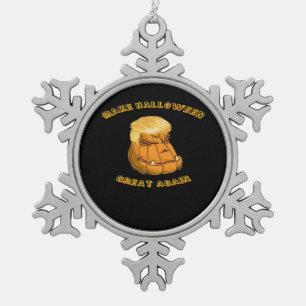 Halloween Great Again Classic - Sloth in Cost Schneeflocken Zinn-Ornament