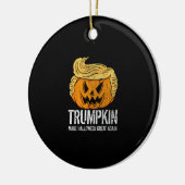 Halloween Great Again Donald Trumpkin Pumpkin Keramik Ornament (Links)