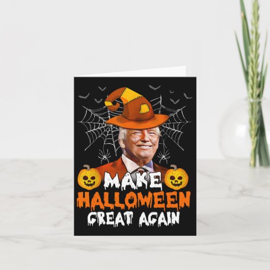Halloween Great Again Funny Trump Jack O Lant Karte (Vorderseite)