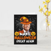 Halloween Great Again Funny Trump Jack O Lant Karte (Gelbe Blume)