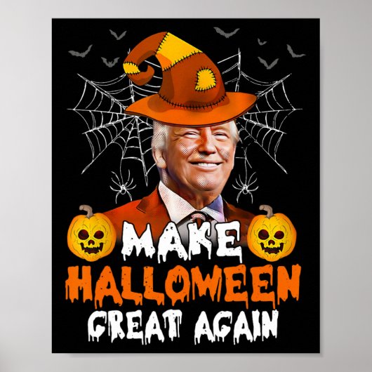 Halloween Great Again Funny Trump Jack O Lant Poster (Vorne)