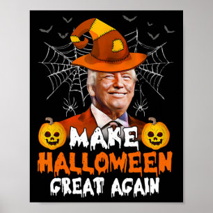 Halloween Great Again Funny Trump Kürbislaterne G Poster