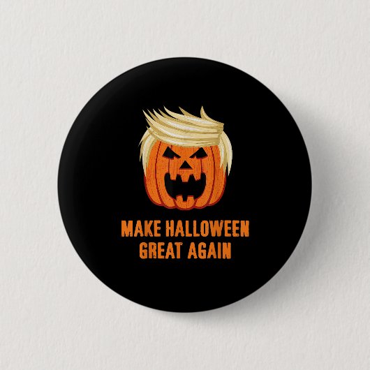 Halloween Great Again Funny Trumpkin - Basic Button (Vorderseite)