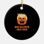 Halloween Great Again Funny Trumpkin - Basic Keramik Ornament (Vorne)