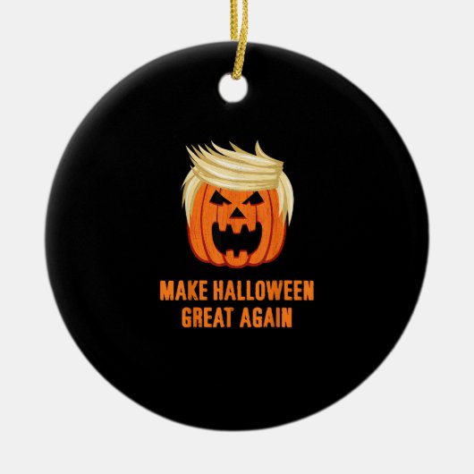 Halloween Great Again Funny Trumpkin - Basic Keramik Ornament (Vorne)