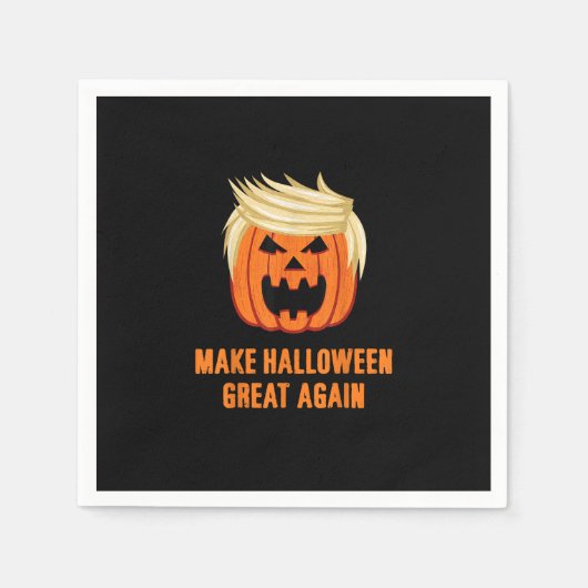 Halloween Great Again Funny Trumpkin - Basic Serviette (Vorderseite)