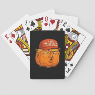 Halloween Great Again - Funny Trumpkin Slogan Spielkarten
