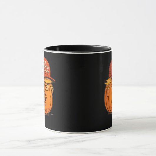 Halloween Great Again - Funny Trumpkin Slogan Tasse (Zentrum)