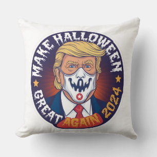Halloween Great Again Throw Kissen: Trump Kissen