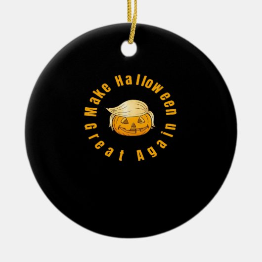 Halloween Great Again Trumpkin Classic Keramik Ornament (Vorne)