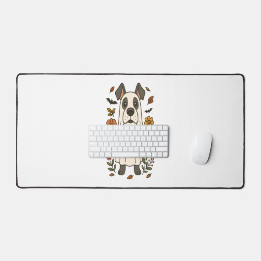 Halloween Great Dane Blume Schreibtischunterlage (Tastatur & Maus)