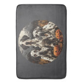 Halloween Great Dane Dogs Kürbislaterne Badematte (Vorderseite Vertikal)