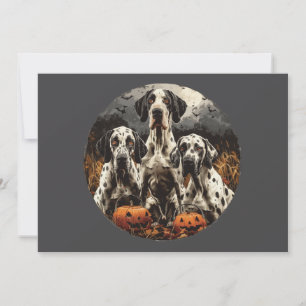 Halloween Great Dane Dogs Kürbislaterne Einladung
