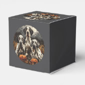 Halloween Great Dane Dogs Kürbislaterne Geschenkschachtel (Rückseite)