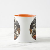 Halloween Great Dane Dogs Kürbislaterne Tasse (Zentrum)