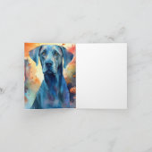 Halloween Great Dane mit Pumpkins Beängstigend Karte (Innenseite)