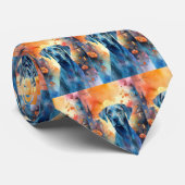 Halloween Great Dane mit Pumpkins Beängstigend Krawatte (Gerollt)