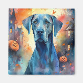 Halloween Great Dane mit Pumpkins Beängstigend Magnet (Vorne)