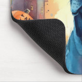 Halloween Great Dane mit Pumpkins Beängstigend Mousepad (Ecke)