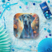 Halloween Great Dane mit Pumpkins Beängstigend Pappteller (Party)