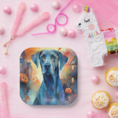 Halloween Great Dane mit Pumpkins Beängstigend Pappteller (Party)