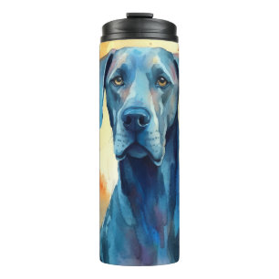 Halloween Great Dane mit Pumpkins Beängstigend Thermosbecher