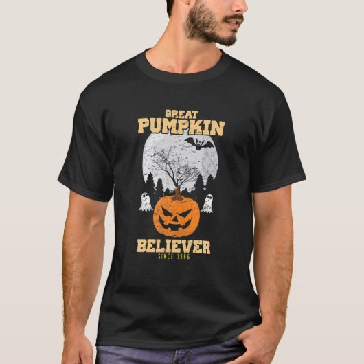Halloween Great Pumpkin Glaube seit 1966 T-Shirt (Vorderseite)