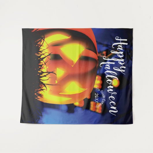 Halloween Great Pumpkin Lantern Party Hintergrund Wandteppich (Vorderseite (Horizontal))