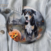 Halloween Greater Swiss mit Pumpkins Beängstigend Button (Beispiel)