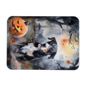 Halloween Greater Swiss mit Pumpkins Beängstigend Magnet (Horizontal)