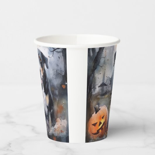 Halloween Greater Swiss mit Pumpkins Beängstigend Pappbecher (Links)