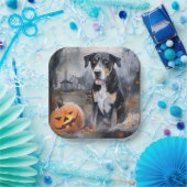 Halloween Greater Swiss mit Pumpkins Beängstigend Pappteller (Party)