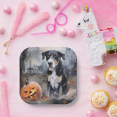 Halloween Greater Swiss mit Pumpkins Beängstigend Pappteller (Party)